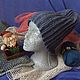 Beanie hat is knitted by cross crocheting yarn half wool. Caps. Magazin mastera Kati Kryukovoj (Krykova). Интернет-магазин Ярмарка Мастеров.  Фото №2