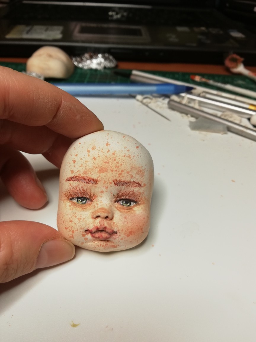 Рабочий процесс создания Тедди Долл.