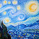 The painting 'Starry night' van Gogh free copy. Pictures. Natalia Sidorova - Painting. Online shopping on My Livemaster.  Фото №2