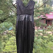 Винтаж handmade. Livemaster - original item Vintage silk jumpsuit 44 p BEBE evening wear black dress. Handmade.