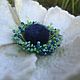 Hair clip made of wool felted White anemone. Hairpins. florawool (florawool). My Livemaster. Фото №5