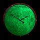 Светящиеся часы «Луна» с метеоритом и натуральными камнями, Часы с подсветкой, Москва,  Фото №1