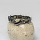 Order Silver ring with a month with Gothic diamonds. Unusual Gemstone Jewelry. Livemaster. . Rings Фото №3