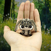 Куклы и игрушки handmade. Livemaster - original item Bunny from the magic forest amigurumi bead toy. Handmade.