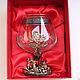 Order Glass of cognac ' bear Hunt'. Best-gifs valentin. Livemaster. . Wine Glasses Фото №3