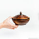 Order Wooden cedar sugar bowl for honey, salt, spices #K49. ART OF SIBERIA. Livemaster. . Sugar Bowls Фото №3