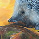 Painting with a hedgehog Autumn landscape Paintings in the nursery. Pictures. kartina-sochi. Online shopping on My Livemaster.  Фото №2