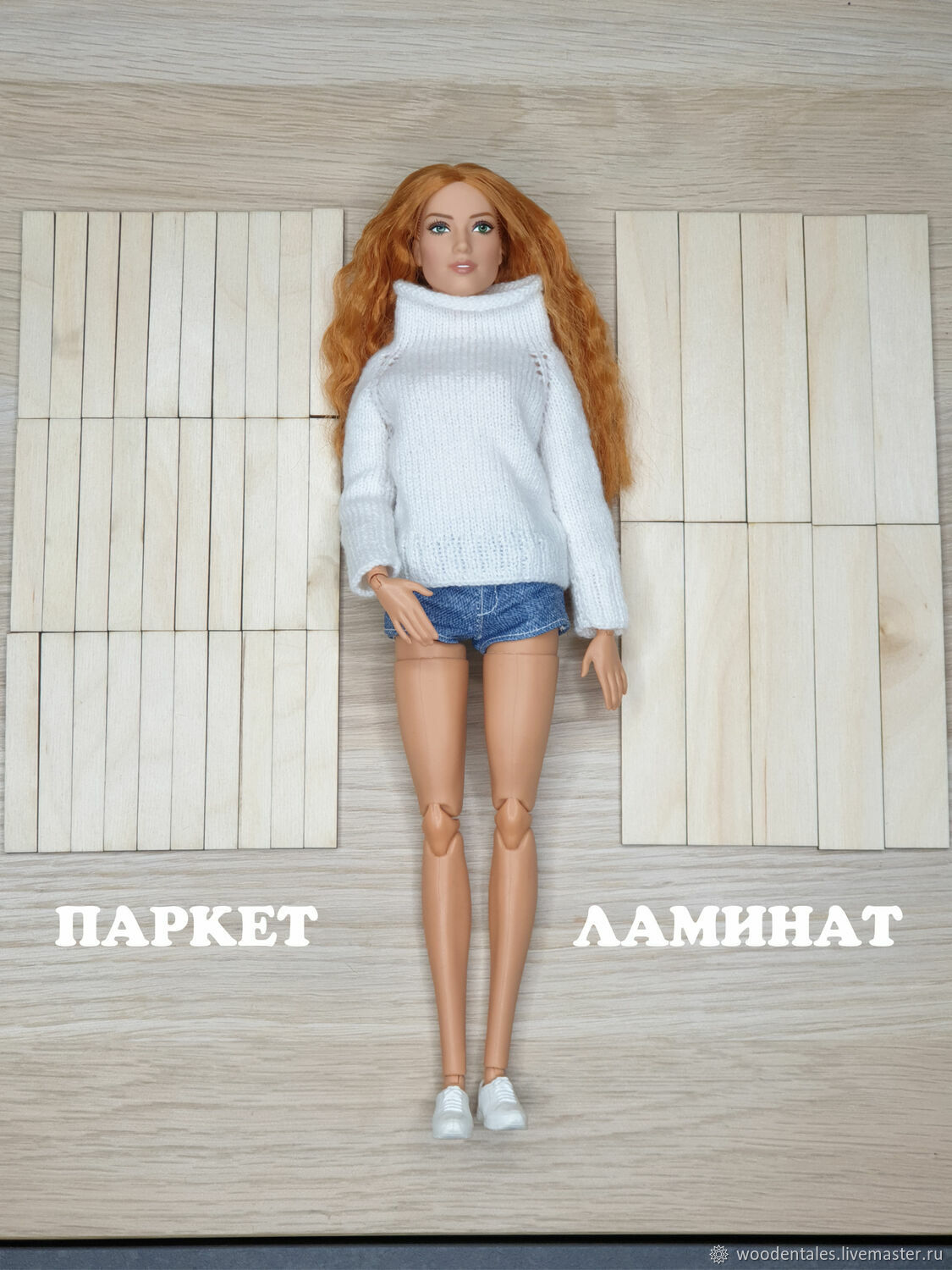 Деревянные дощечки в кукольный домик, 30 шт для творчества и поделок ...
