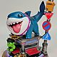 Фигурка Джефф акула Jeff the Land Shark marvel. Статуэтка. Антонина (happyfingers). Ярмарка Мастеров.  Фото №4