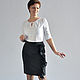 Skirt with asymmetrical flounces striped elegant, Skirts, Novosibirsk,  Фото №1