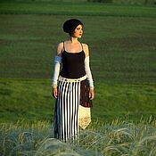 Одежда ручной работы. Ярмарка Мастеров - ручная работа Asymmetric Linen Skirt «Pirate». Handmade.