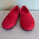 Felted Red Men's Slippers, Slippers, Votkinsk,  Фото №1