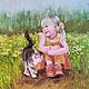 Картина:"Хохотушка" Картина маслом с детьми. Картины. Картины Лары Керан. Ярмарка Мастеров.  Фото №4
