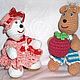 Вязаная игрушка - мишка в ажурном платье. Мягкие игрушки. Город Игрушек (toysmy). Интернет-магазин Ярмарка Мастеров.  Фото №2