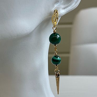 Украшения ручной работы. Ярмарка Мастеров - ручная работа Шипы и малахит.. Handmade.