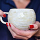 Round Cup with gold. Mugs and cups. Ceramist_mamontov. Online shopping on My Livemaster.  Фото №2