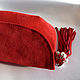 Red suede clutch bag with a brush on the chain. Classic Bag. Inessa Tche. My Livemaster. Фото №4