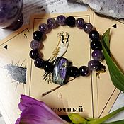 Фен-шуй и эзотерика handmade. Livemaster - original item Purple Twilight Amulet Bracelet. Handmade.