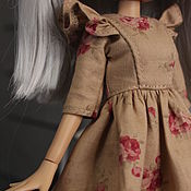 Девочка с мишкой, кукла текстильная, 19 см