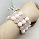 Bracelet Set Rose Quartz and White porcelain. Bracelet set. Selberiya shop. Online shopping on My Livemaster.  Фото №2