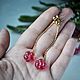 Crimson earrings - long gold-plated chain earrings. Earrings. ToutBerry. My Livemaster. Фото №4