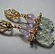 Earrings fluorite 'Spring Bud'. Earrings. Beautiful gifts for the good people (Alura-lights). My Livemaster. Фото №4