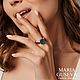 Кольцо малиновое с изумрудным фианитом из серебра 925 пробы. Кольца. MARIA GUSEVA Fashion Jewelry. Ярмарка Мастеров.  Фото №4