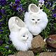 Home Slippers felted 'White kittens', Slippers, Ekaterinburg,  Фото №1