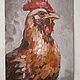 Картина маслом " Петушок", 20*30 см. Картины. Vedentanya-art. Ярмарка Мастеров.  Фото №5