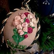 Сувениры и подарки handmade. Livemaster - original item Christmas toys: Christmas Ball "Beautiful flowers". Handmade.