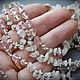 Трехрядные бусы из розового кварца и кристаллов "Рози". Бусы. Beadsgemsflowers - Украшения для Вас. Интернет-магазин Ярмарка Мастеров.  Фото №2