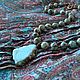 Beads necklace pendant African turquoise Imani, Necklace, Moscow,  Фото №1