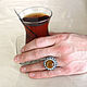 Мужское серебряное кольцо ручной работы с камнем тигрового глаза. Перстень. Ювелирная студия Silver Monarh. Интернет-магазин Ярмарка Мастеров.  Фото №2