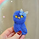 Owl with butterfly felted brooch, Brooches, Arkhangelsk,  Фото №1