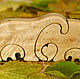 Деревянный пазл `Семейка слонов` (2+2+сердце)