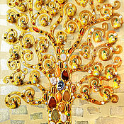 Картины и панно handmade. Livemaster - original item Painting semiprecious stones Pear tree. The tree of life. Handmade.