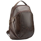 Сумки и аксессуары handmade. Livemaster - original item Lancelot leather backpack (brown nappa). Handmade.