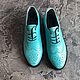 Order Shoes 'Oxford' turquoise. Hitarov (Hitarov). Livemaster. . Oxfords Фото №3
