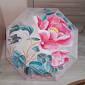 Аксессуары handmade. Livemaster - original item Womens umbrella automatic folding umbrella-cane patterned China rose. Handmade.