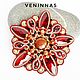 Soutache brooch 'red star', Brooches, Moscow,  Фото №1