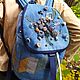 Denim Leaf fall backpack. Backpacks. bRucksack. Online shopping on My Livemaster.  Фото №2