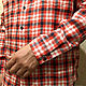 Рубашки: Мужская рубашка из льна в красную клетку. Рубашки мужские. Alavi_Nature_Lux. Ярмарка Мастеров.  Фото №6