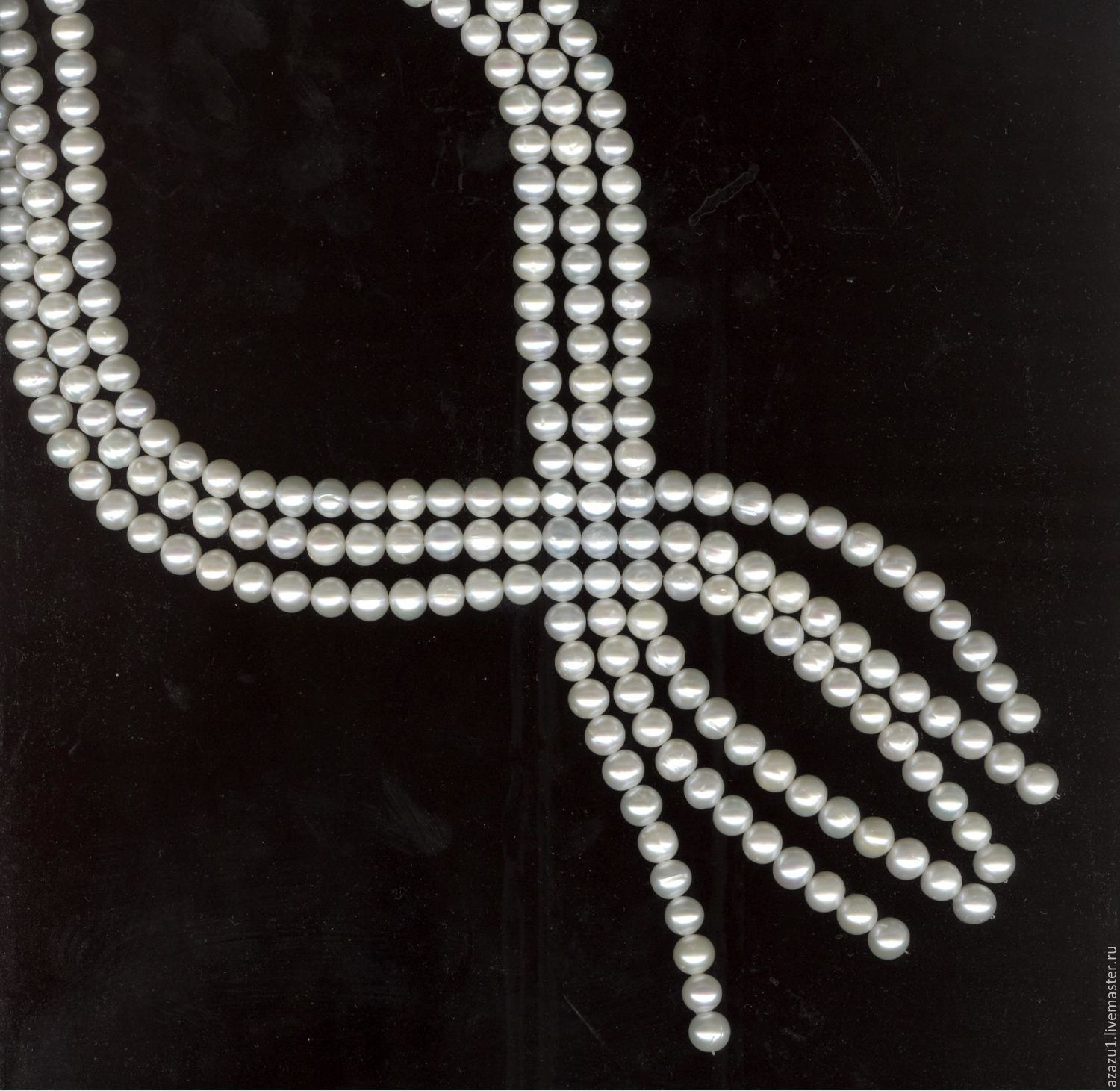 Natural white pearls necklace with pendant в интернетмагазине на Ярмарке Мастеров Necklace