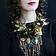 Order 'Black poppy' Necklace made of leather. Tatyana's day (tataday). Livemaster. . Necklace Фото №3