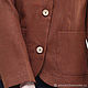 Linen jacket with brown reliefs. Suit Jackets. etnoart. My Livemaster. Фото №6