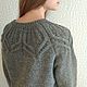 Order Jumper women knitted gray Round yoke Alpaca. Knit for you (Irina). Livemaster. . Jumpers Фото №3