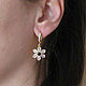 Order Flower earrings, quartz and onyx earrings, flower earrings. Irina Moro. Livemaster. . Earrings Фото №3