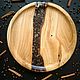 40 см Деревянный поднос с кофе зернами и эпоксидной смолой. Подносы. Wood apple decor. Ярмарка Мастеров.  Фото №4