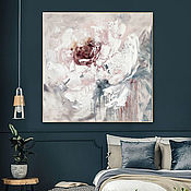 Картины и панно handmade. Livemaster - original item Bedroom Painting Peony Painting Abstract White Flower Oil on Canvas. Handmade.