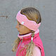 Knitted headband Pink Crown with rhinestones for girls. Bandage. KnitTOyou. Online shopping on My Livemaster.  Фото №2